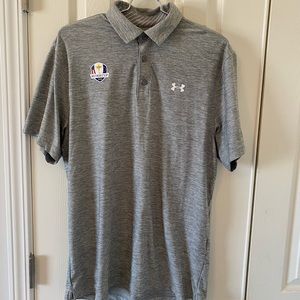 Under Armor Ryder Cup Golf Shirt. Gray. Size Medium.